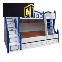GIƯỜNG TẦNG TRẺ EM NGỌC THỊNH CÓ CẦU THANG VÀ BÂC THANG TIỆN LỢI VÀ AN TOÀN